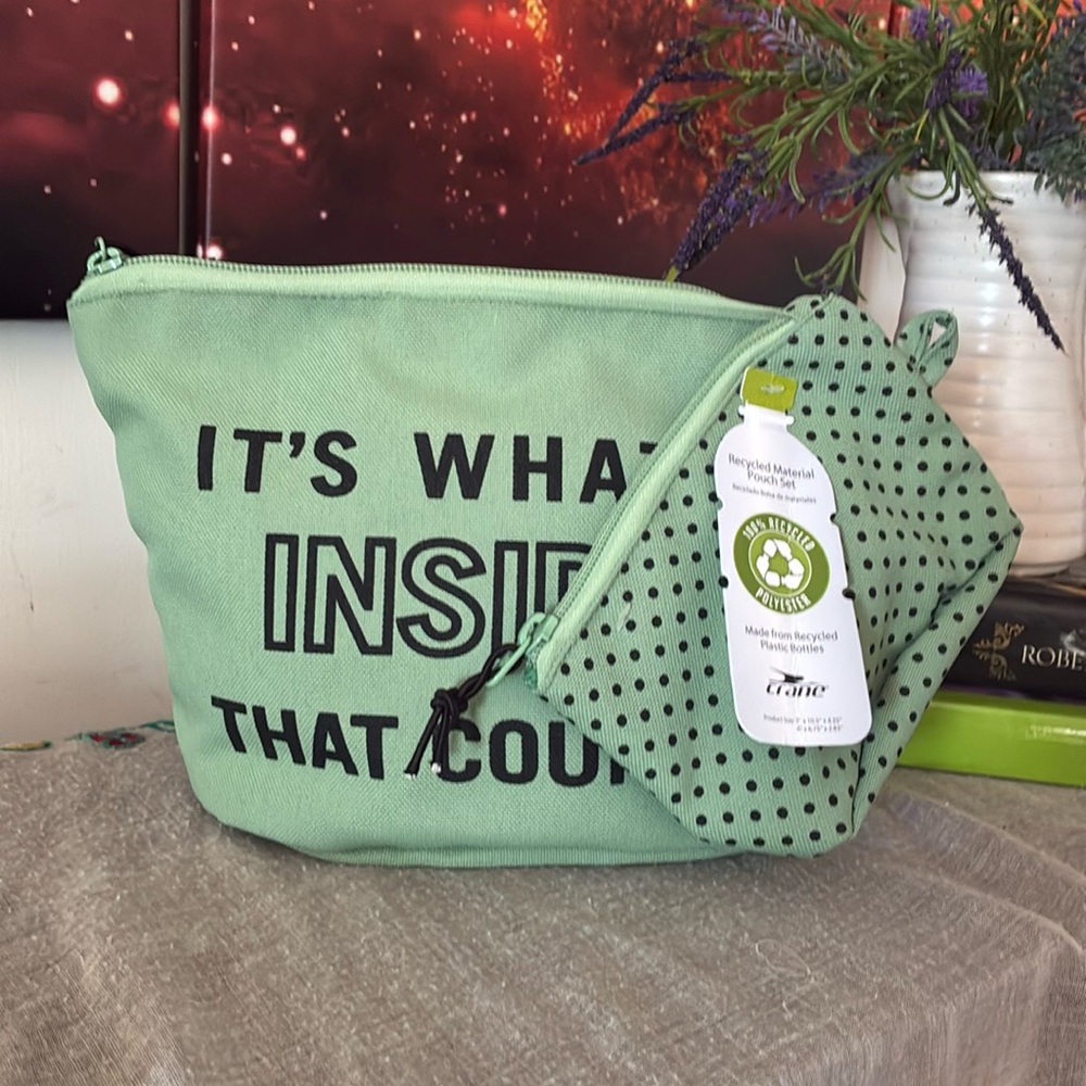 Green Tote Bag Set